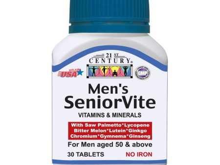 21ST CENTURY Men s SeniorVite 30 Tablets (No Iron) Online Sale