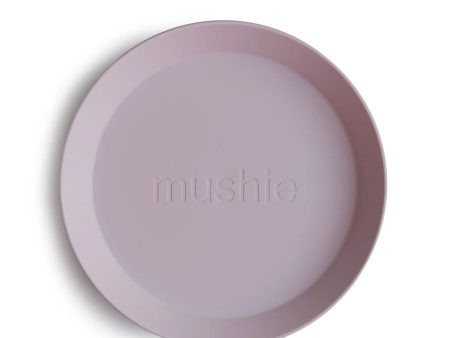 mushie Round Dinnerware Plates Set of 2 - Soft Lilac Fashion